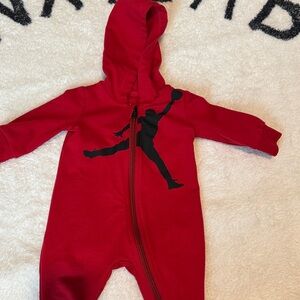 Jordan Red Hooded Kids one piece